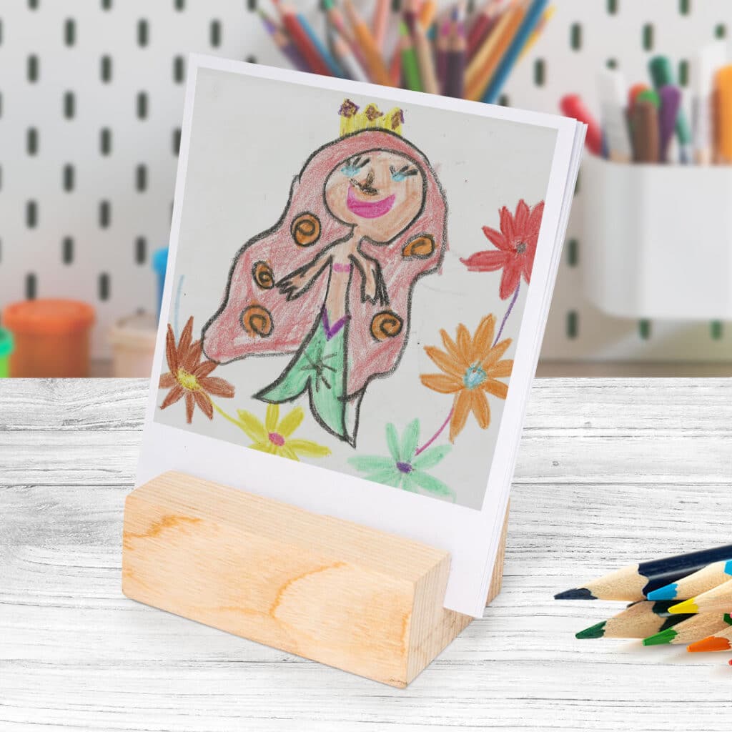 Kids art on Wood Block Photo Prints