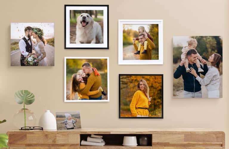 Design Your Own Gallery Wall With Framed Photo Tiles Snapfish UK