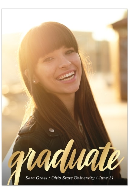 Set of 20 Embossed Foil Cards, 5x7 - Shining Graduate