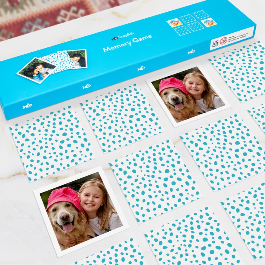 Photo Memory Game laid out