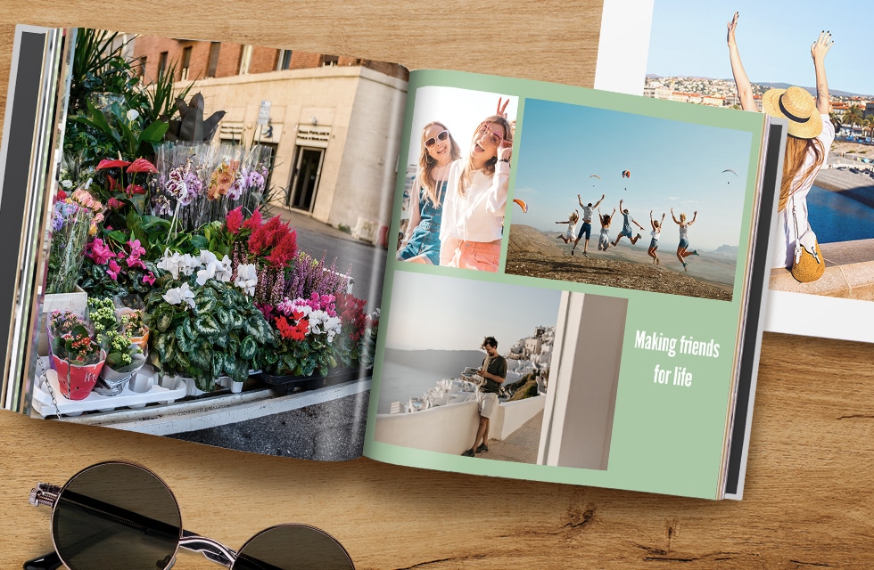 Photo Book laid out on a table